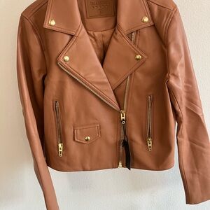 Brown Leather Jacket BLANK NYC VEGAN